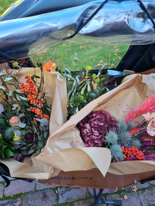 Lastenrad Blumenlieferung