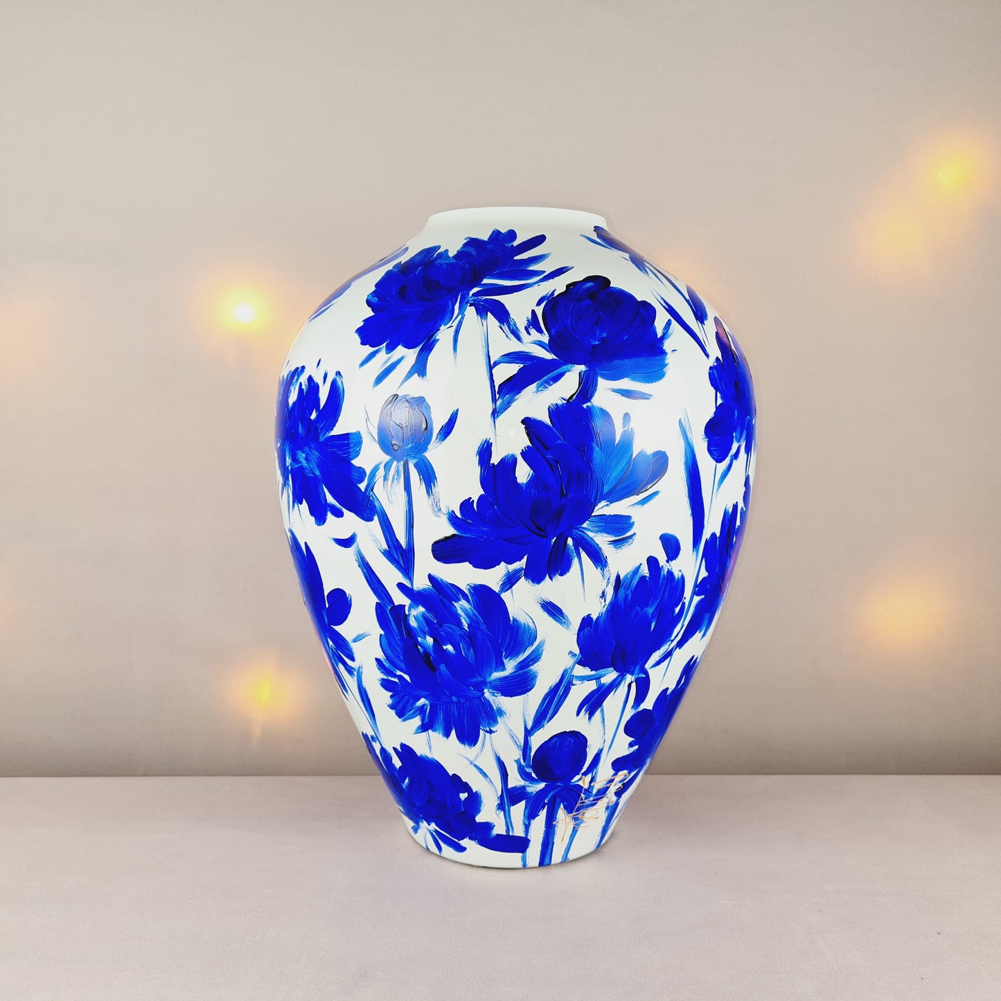 Handbemalte Glasvase L