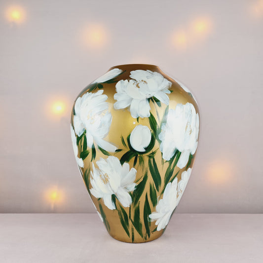 Handbemalte Glasvase L